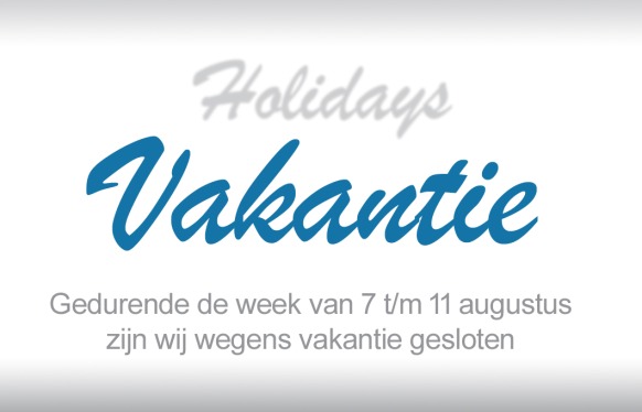 Wegens vakantie gesloten